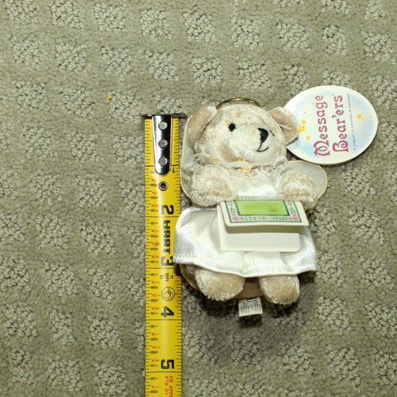 Vintage Miniature Aurora Plush Message Bear'ers 3.5" Angel Bear - Picture 4 of 5